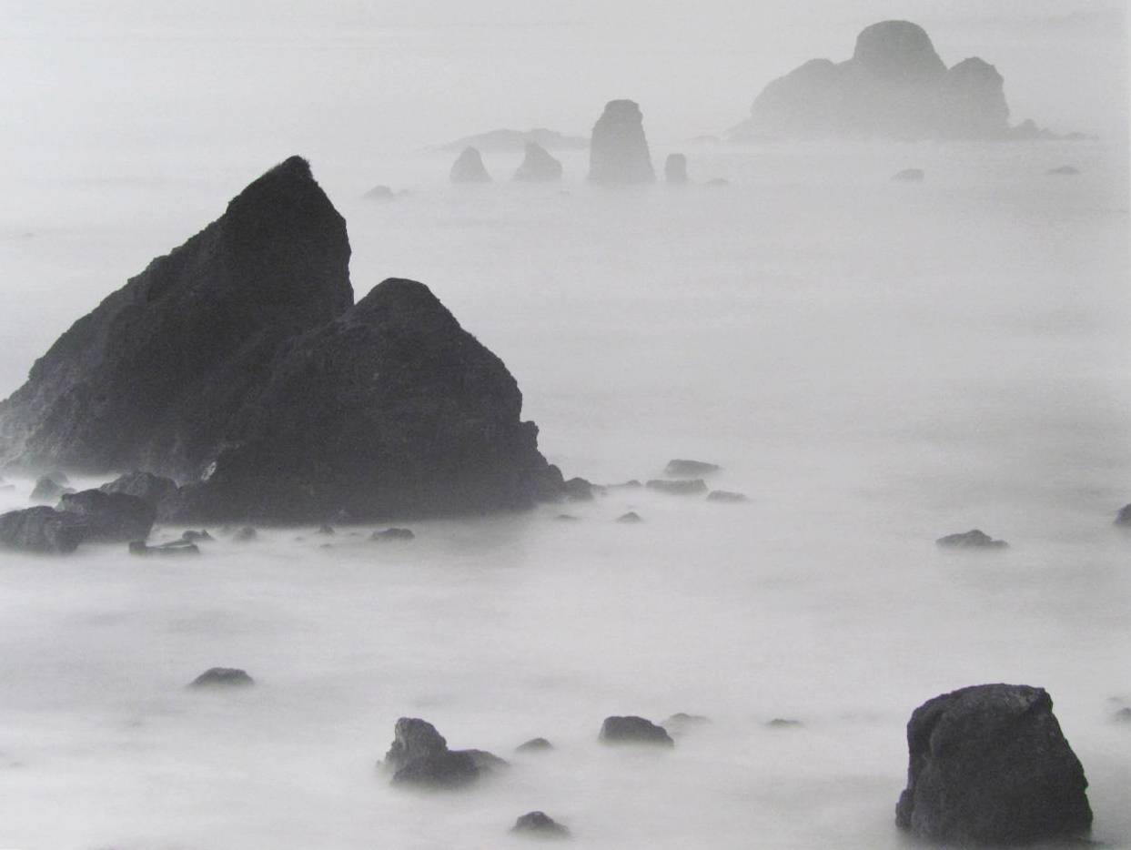 California Pacific coast line in mist